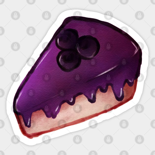 blueberry jam with blueberry fruit cake Sticker by Miitee